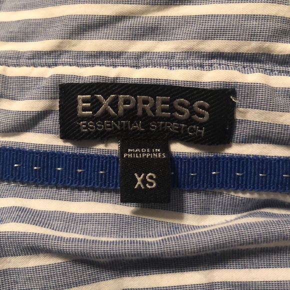 Stripe Button Down Collared V-Neck Shirt - Picture 8 of 8